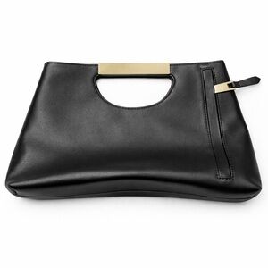 The Limited Black Clutch with Gold Accent